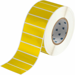 Glossy Weather Resistant Polyester Labels, 1" H x 3" W, Roll of 3000 Labels, Yellow