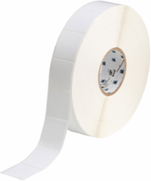 Nylon Cloth Labels, 1.75" H x 1.875" W, Roll of 3000 Labels, Silver