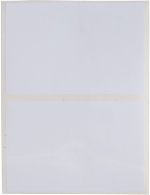 Metallized Matte Polyester Labels, 2" H x 3" W, Roll of 1000 Labels, Light Gray