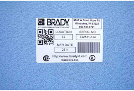 Metallized Matte Polyester Labels, 2" H x 3" W, Roll of 1000 Labels, Light Gray
