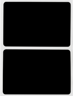 Glossy Weather Resistant Polyester Labels, 2" H x 3" W, Roll of 1000 Labels, Black