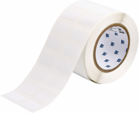 Glossy Polyester Labels, 0.75" H x 1.25" W, Roll of 2000 Labels, White