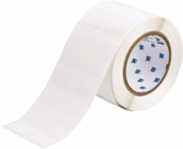 Glossy Polyester Labels, 0.75" H x 1.25" W, Roll of 2000 Labels, White