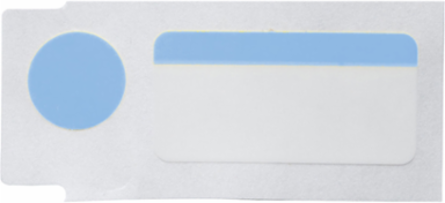 B-494 Blue/White Polyester Labels 0.5 Inch H x 1 Inch W, 3000/Roll