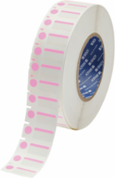 B-494 Color Polyester Labels 0.5 Inch H x 1 Inch W Pink/White, 3000/Roll