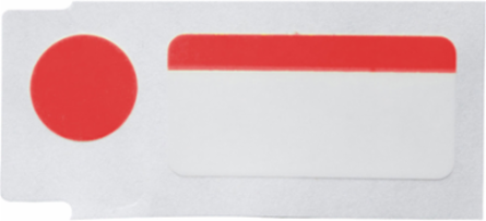 B-494 Color Polyester Labels 0.5 Inch H x 1 Inch W Red/White, 3000/Pack