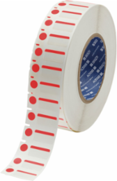B-494 Color Polyester Labels 0.5 Inch H x 1 Inch W Red/White, 3000/Pack