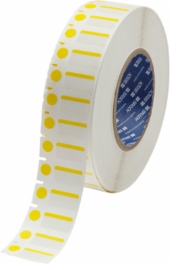 B-494 Color Polyester Labels 0.5 in H x 1 in W, Chemical Resistant, 3000/Roll