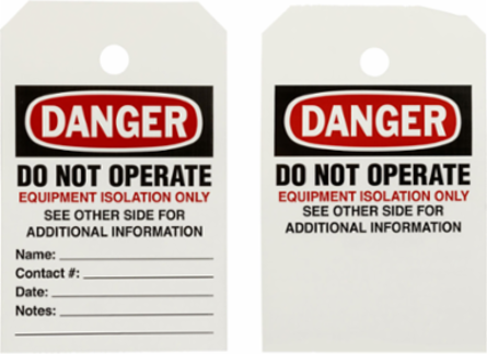 THT Printable Tags, 6" H x 3.875" W, Polyester, White