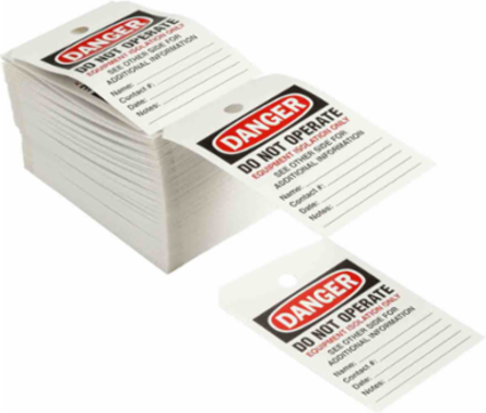 THT Printable Tags, 6" H x 3.875" W, Polyester, White