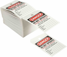 THT Printable Tags, 6" H x 3.875" W, Polyester, White