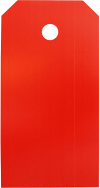 THT Printable Tags, 5.75" H x 3" W, Polyester, Red