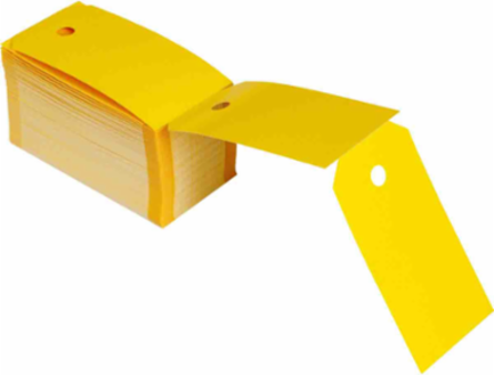 THT Printable Tags, 5.75" H x 3" W, Polyester, Yellow