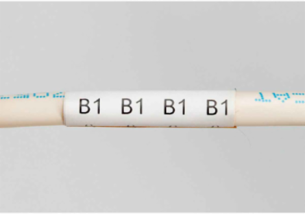 Flame Retardant Wire Wraps, 0.375" H x 1.25" W, Roll of 10000 Labels, White