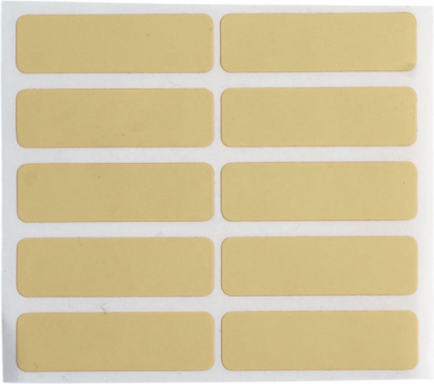 Amber Polyimide Labels, 0.375 Inch H x 1.25 Inch W, Roll of 10000, Heat Resistant