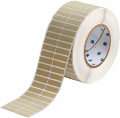 Amber Polyimide Labels, 0.375 Inch H x 1.25 Inch W, Roll of 10000, Heat Resistant