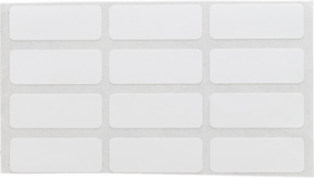 Glossy Polyester Labels, 0.375" H x 1" W, Roll of 10000 Labels, White