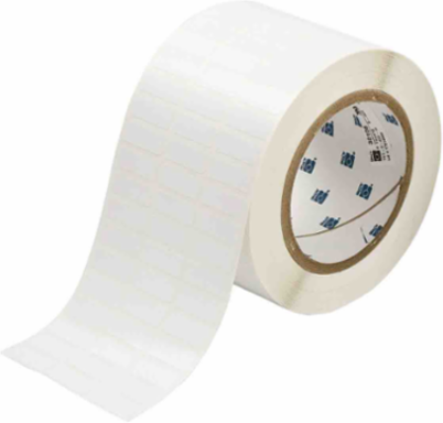 Glossy Polyester Labels, 0.375" H x 1" W, Roll of 10000 Labels, White