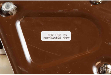 Metallized Polyester Labels, 0.375" H x 1" W, Roll of 10000 Labels, Light Gray