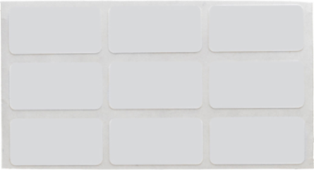 Metallized Polyester Labels, 0.375" H x 1" W, Roll of 10000 Labels, Light Gray