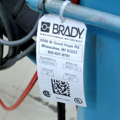 Thermal Transfer Tags, 6" H x 3" W, White, White, Roll of 500 Tags