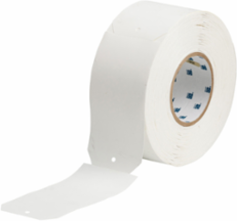 Thermal Transfer Tags, 6" H x 3" W, White, White, Roll of 500 Tags