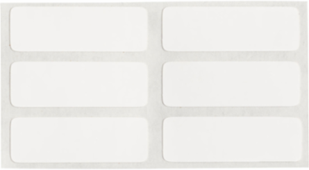 Glossy Polyester Labels, 0.5" H x 1.5" W, Roll of 10000 Labels, White