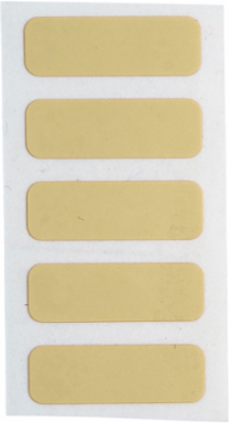 Amber Polyimide Labels 0.25 Inch H x 0.75 Inch W, Heat Resistant, Permanent Adhesive
