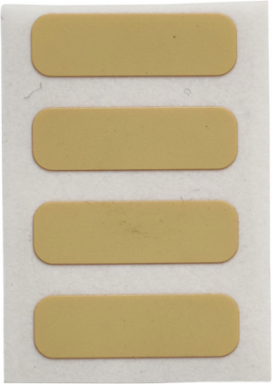 Amber Polyimide Labels 0.2 Inch x 0.65 Inch, Roll of 10000 Labels, Heat Resistant