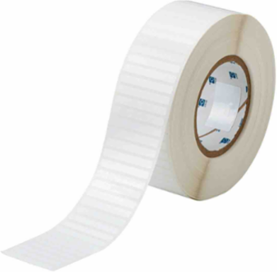 Static Dissipative Glossy Polyester Labels, 0.25" H x 2" W, 10000 Labels, White