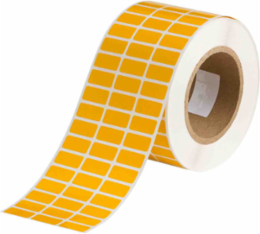 Glossy Polyester Labels, 0.5" H x 1" W, Roll of 10000 Labels, Yellow