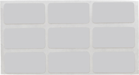 Metallized Polyester Labels, 0.5 Inch H x 1 Inch W, Roll of 5000
