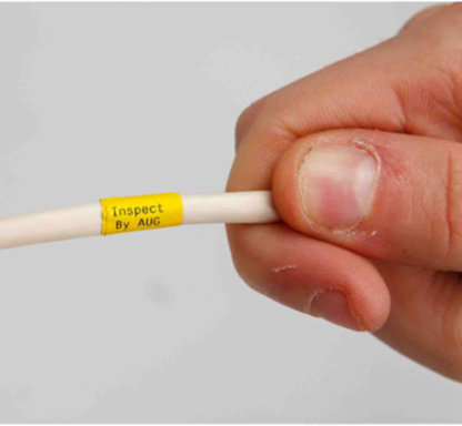 Flame Retardant Wire Wraps, 0.5" H x 1" W, Roll of 10000 Labels, Yellow
