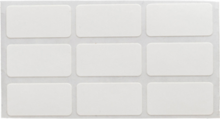 Textured Surface Polyester Labels, 0.5" H x 1" W, Roll of 10000 Labels, White