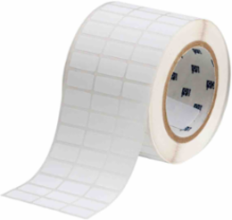Textured Surface Polyester Labels, 0.5" H x 1" W, Roll of 10000 Labels, White