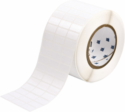 Repositionable Vinyl Cloth labels, 0.5" H x 1" W, Roll of 10000 Labels