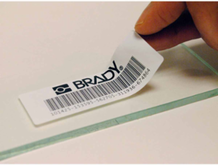 Removable Glossy Polyester labels, 0.5" H x 1" W, Roll of 10000 Labels