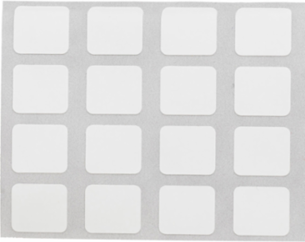 Glossy Polyester Labels, 0.75" H x 0.75" W, Roll of 10000 Labels, White