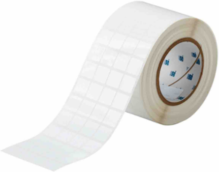 Glossy Polyester Labels, 0.75" H x 0.75" W, Roll of 10000 Labels, White