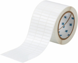 Glossy Polyester Labels, 0.25" H x 1" W, 10000 Labels, White, Quantity per Row 3