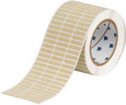 Amber Polyimide Labels, 0.25 Inch H x 1 Inch W, Roll of 10000 Labels, Heat Resistant