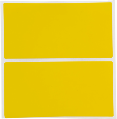 Glossy Weather Resistant Polyester Labels, 2" H x 4" W, Roll of 1000 Labels, Yellow