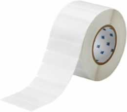 Self-laminating Vinyl Labels, 0.937 in H x 0.750 in W Clear/White Roll of 10000
