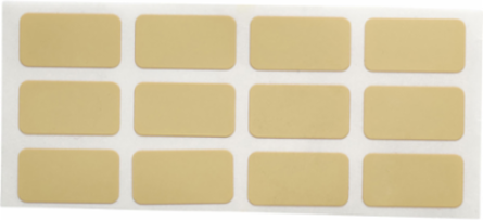 Amber Polyimide Labels 0.375 Inch H x 0.7 Inch W, 10000 Labels Roll