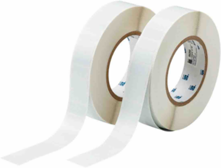 FreezerBondz Polyester Laboratory Labels, 0.5" H x 1" W, White, Pack of 2 Rolls