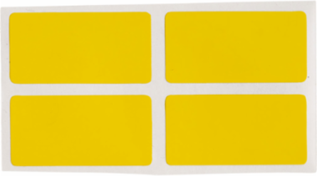 Glossy Polyester Labels, 0.75" H x 1.5" W, Roll of 10000 Labels, Yellow