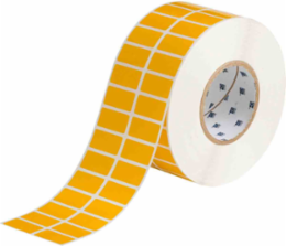 Glossy Polyester Labels, 0.75" H x 1.5" W, Roll of 10000 Labels, Yellow