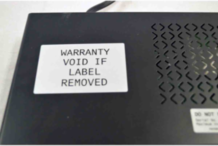VOID Indicating Metallized Polyester labels, 0.75" H x 1.5" W, 10000 Labels