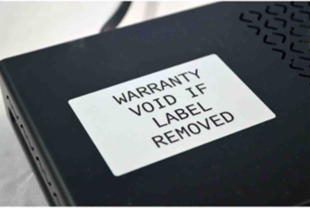 VOID Indicating Metallized Polyester labels, 1.25" H x 2.75" W, 3000 Labels