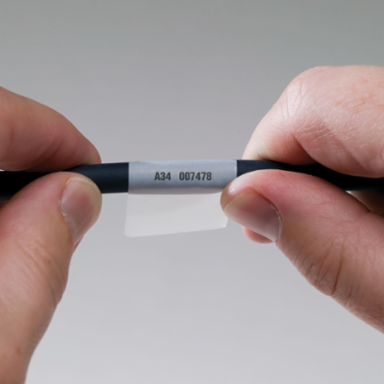 Self-Laminating Vinyl Wire & Cable Labels, 1.437 Inch H x 0.8 Inch W, 5000 Labels per Roll